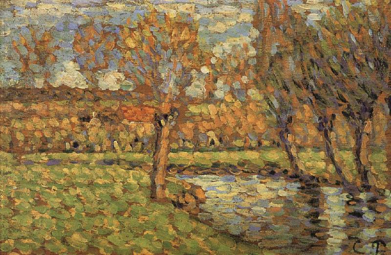 Camille Pissarro Riparian oil painting picture